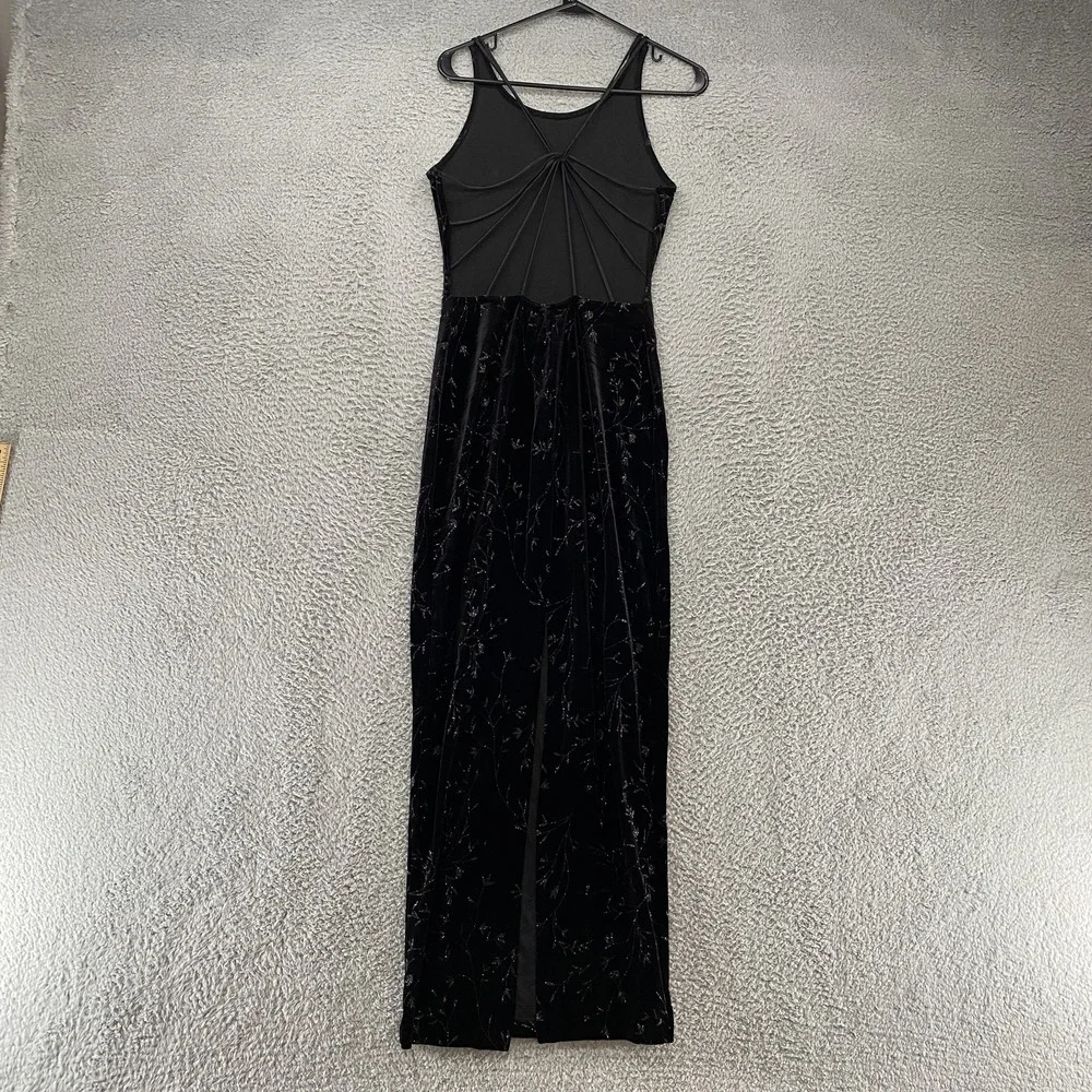 Vintage‎ Roberta Dress Womens Small Velvet Whimsigoth Gown Maxi Open Back Prom